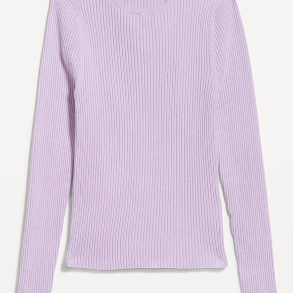 Old Navy Ribbed Sweater – Crew Neck Lilac Long Sleeve - Picture 7 of 8